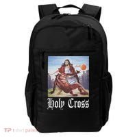 Not Today Satan Jesus Crossover Basketball Holy Cross Backpack thumb 0
