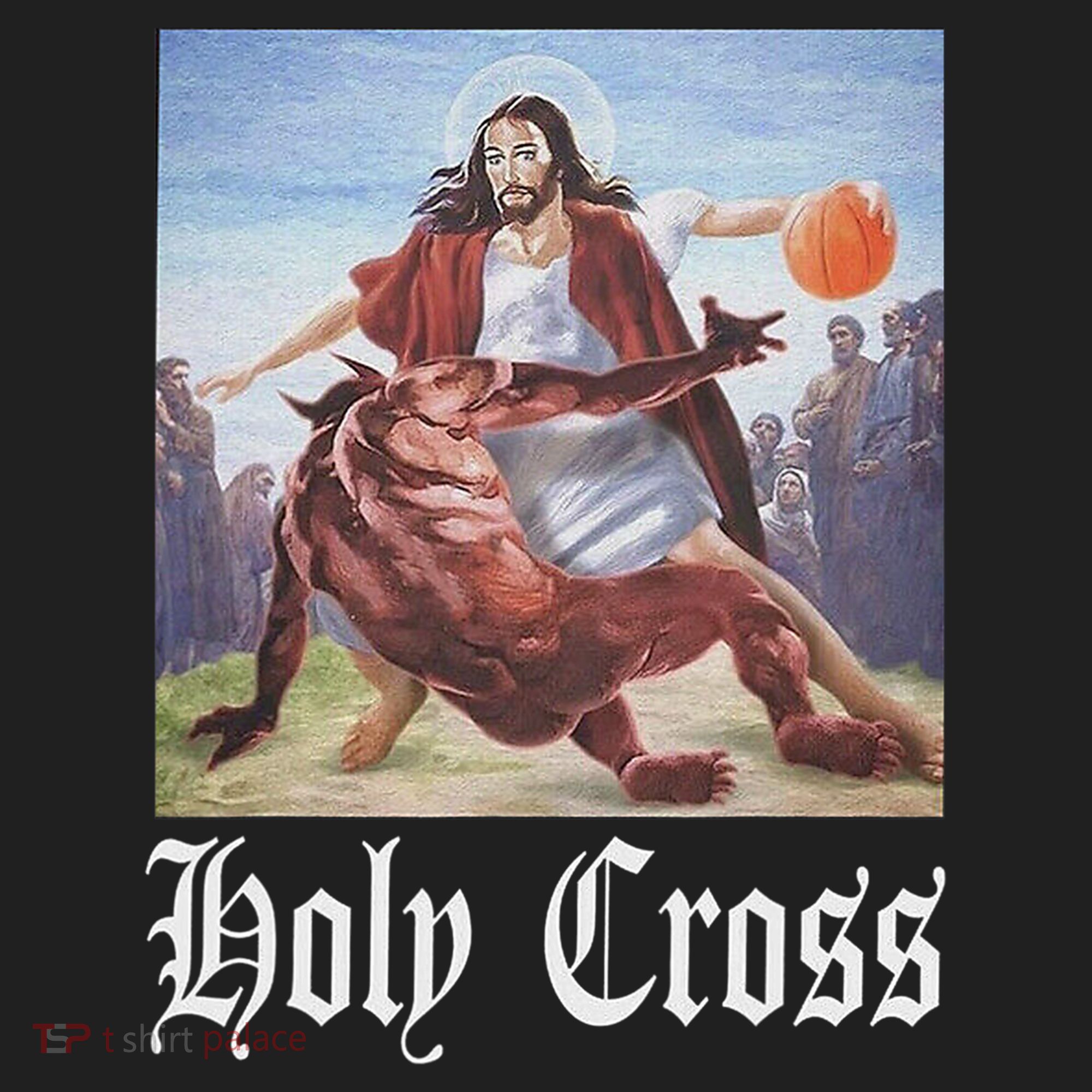 Not Today Satan Jesus Crossover Basketball Holy Cross Beanie