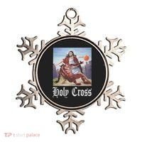 Not Today Satan Jesus Crossover Basketball Holy Cross Ornament thumb 0