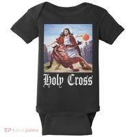 Not Today Satan Jesus Crossover Basketball Holy Cross Baby Bodysuit thumb 0