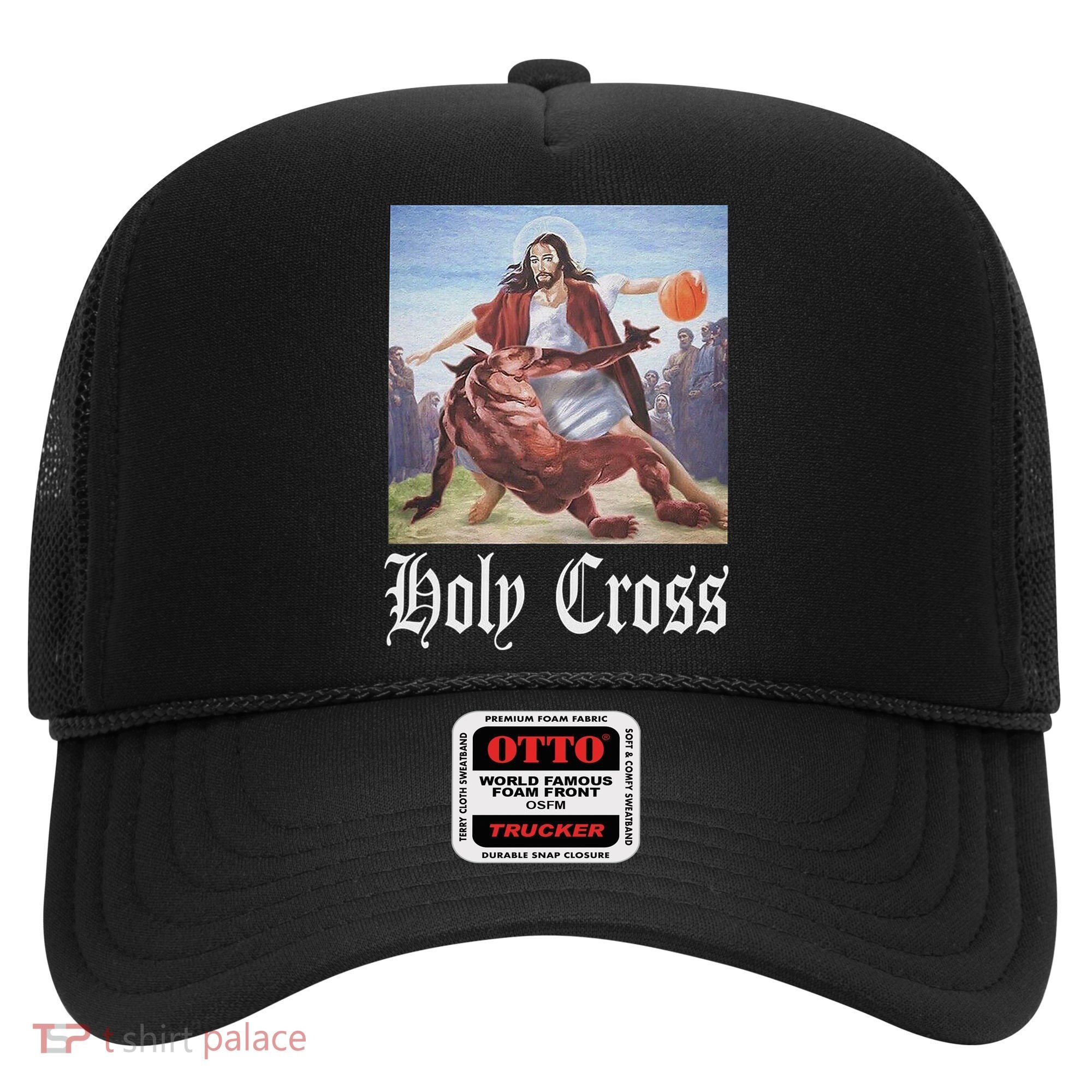Not Today Satan Jesus Crossover Basketball Holy Cross Hat