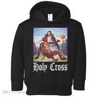 Not Today Satan Jesus Crossover Basketball Holy Cross Toddler Hoodie thumb 0