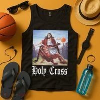 Not Today Satan Jesus Crossover Basketball Holy Cross Tank Top thumb 4