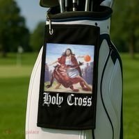 Not Today Satan Jesus Crossover Basketball Holy Cross Golf Towel thumb 2