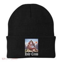 Not Today Satan Jesus Crossover Basketball Holy Cross Beanie thumb 0