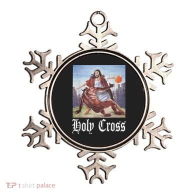 Not Today Satan Jesus Crossover Basketball Holy Cross Ornament