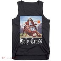 Not Today Satan Jesus Crossover Basketball Holy Cross Tank Top thumb 0