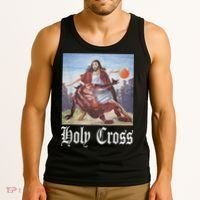 Not Today Satan Jesus Crossover Basketball Holy Cross Tank Top thumb 3