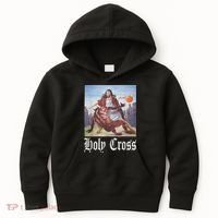 Not Today Satan Jesus Crossover Basketball Holy Cross Kids Hoodie thumb 0