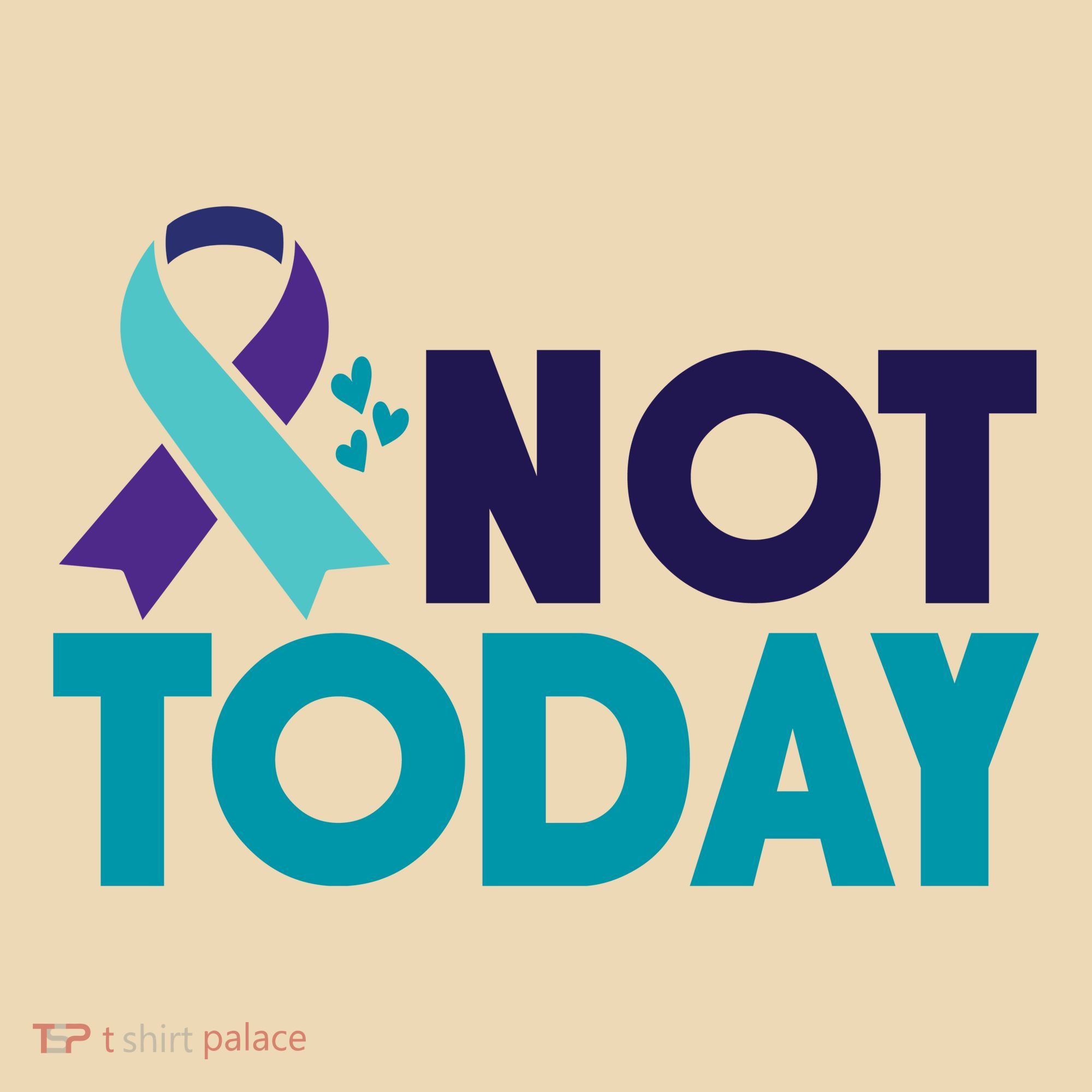 Not Today Suicide Prevention Ribbon Tote Bag