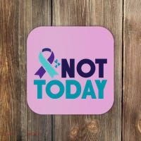 Not Today Suicide Prevention Ribbon Coaster thumb 0