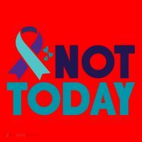 Not Today Suicide Prevention Ribbon Santa Hat thumb 1
