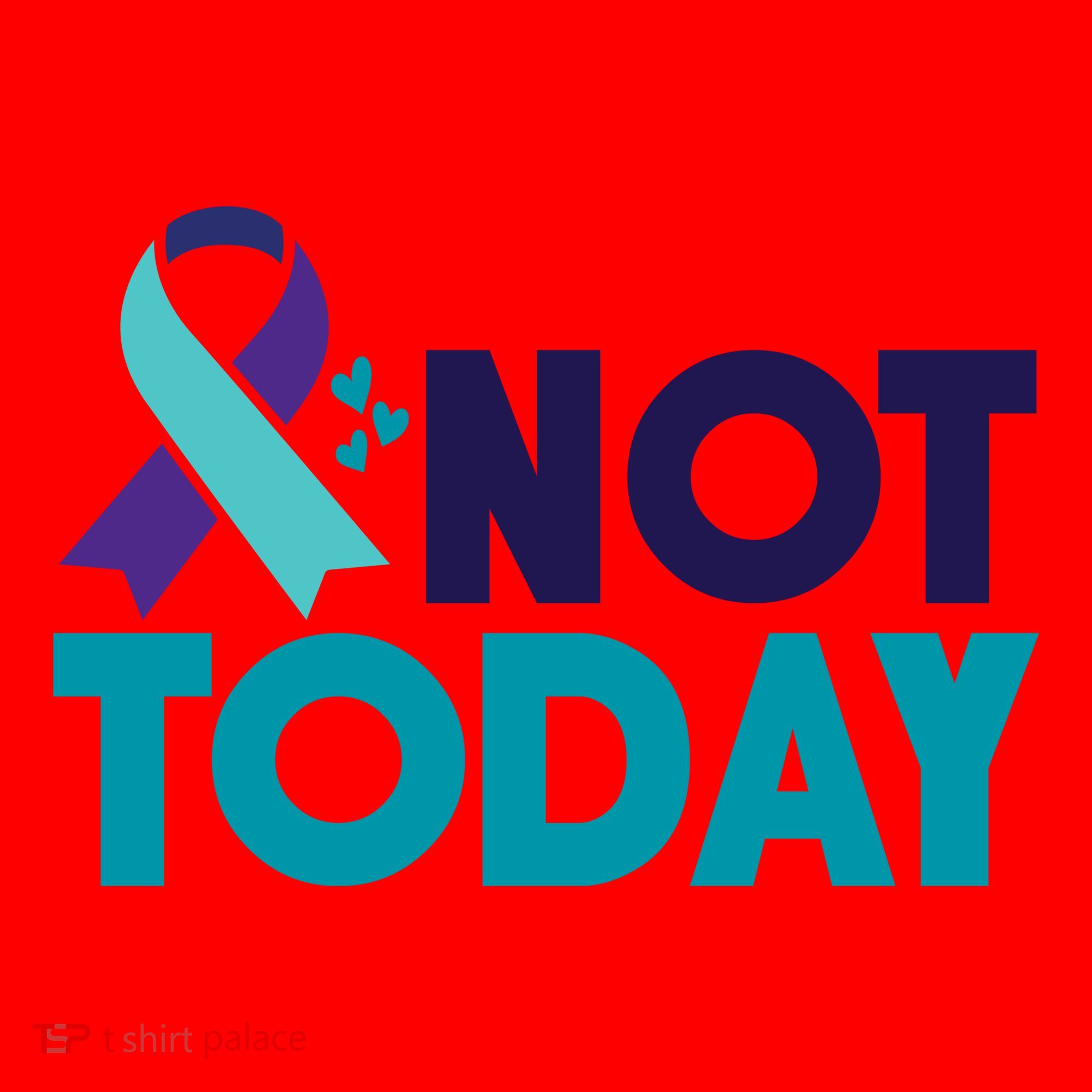 Not Today Suicide Prevention Ribbon Santa Hat