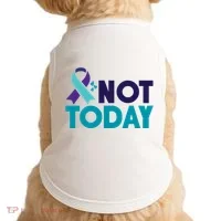Not Today Suicide Prevention Ribbon Doggie Tank thumb 0