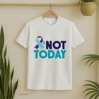 Not Today Suicide Prevention Ribbon T-Shirt thumb 2