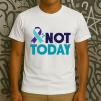 Not Today Suicide Prevention Ribbon T-Shirt thumb 3