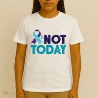 Not Today Suicide Prevention Ribbon T-Shirt thumb 4
