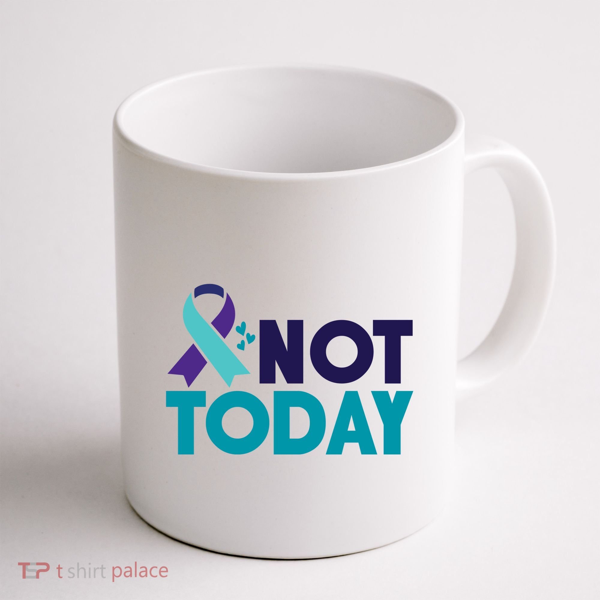 Not Today Suicide Prevention Ribbon Coffee Mug