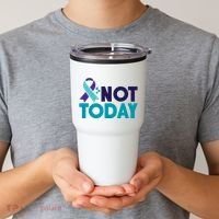 Not Today Suicide Prevention Ribbon Tumbler thumb 2