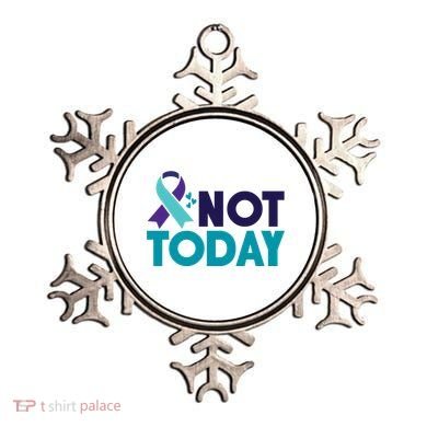 Not Today Suicide Prevention Ribbon Ornament