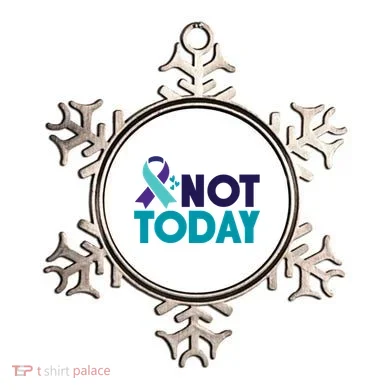 Not Today Suicide Prevention Ribbon Ornament