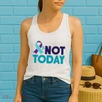 Not Today Suicide Prevention Ribbon Women's Tank Top thumb 2