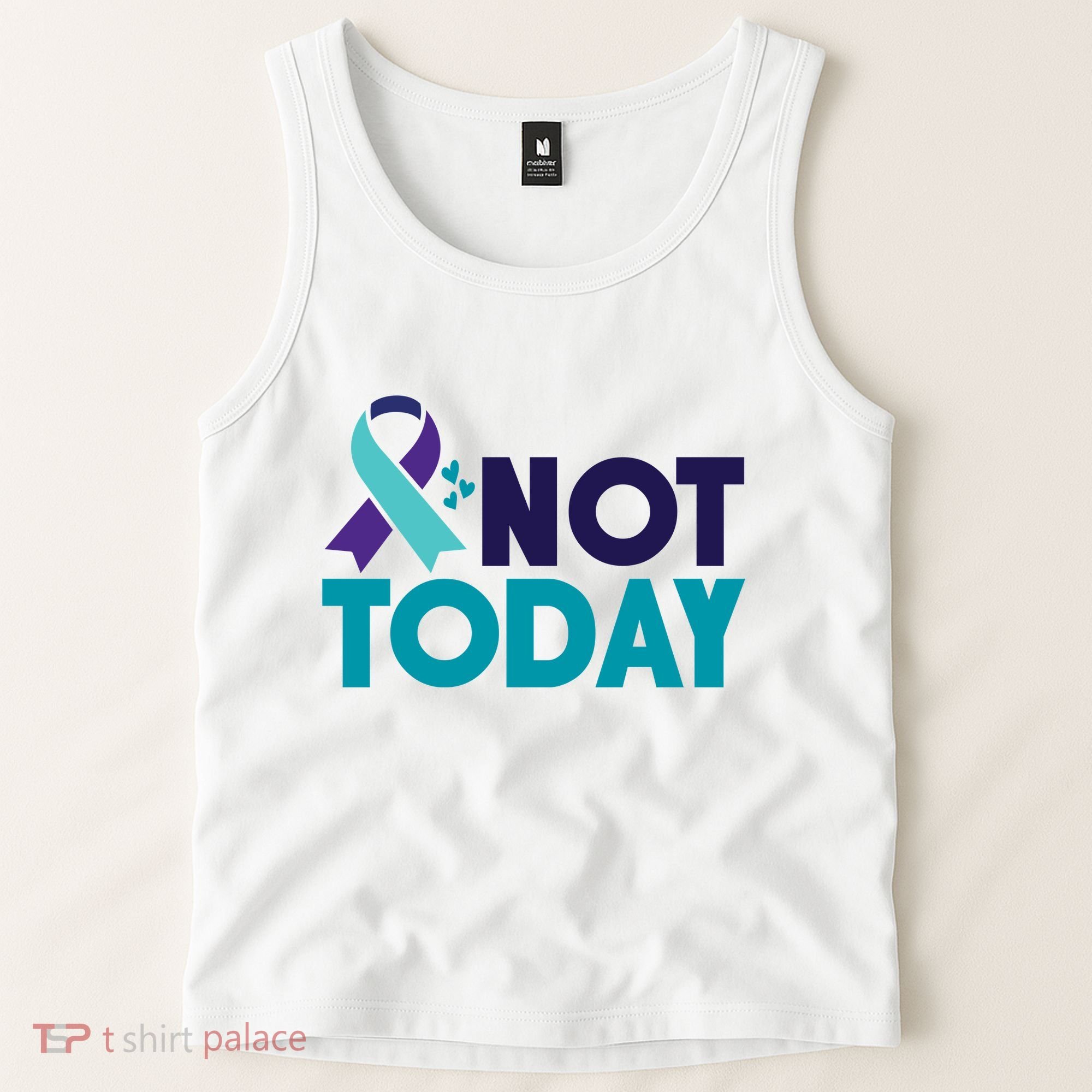 Not Today Suicide Prevention Ribbon Tank Top