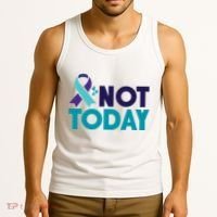 Not Today Suicide Prevention Ribbon Tank Top thumb 3