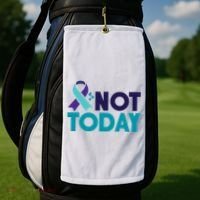 Not Today Suicide Prevention Ribbon Golf Towel thumb 2