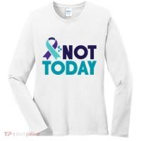 Not Today Suicide Prevention Ribbon Women's Long Sleeve Shirt thumb 0