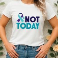 Not Today Suicide Prevention Ribbon Women's T-Shirt thumb 2