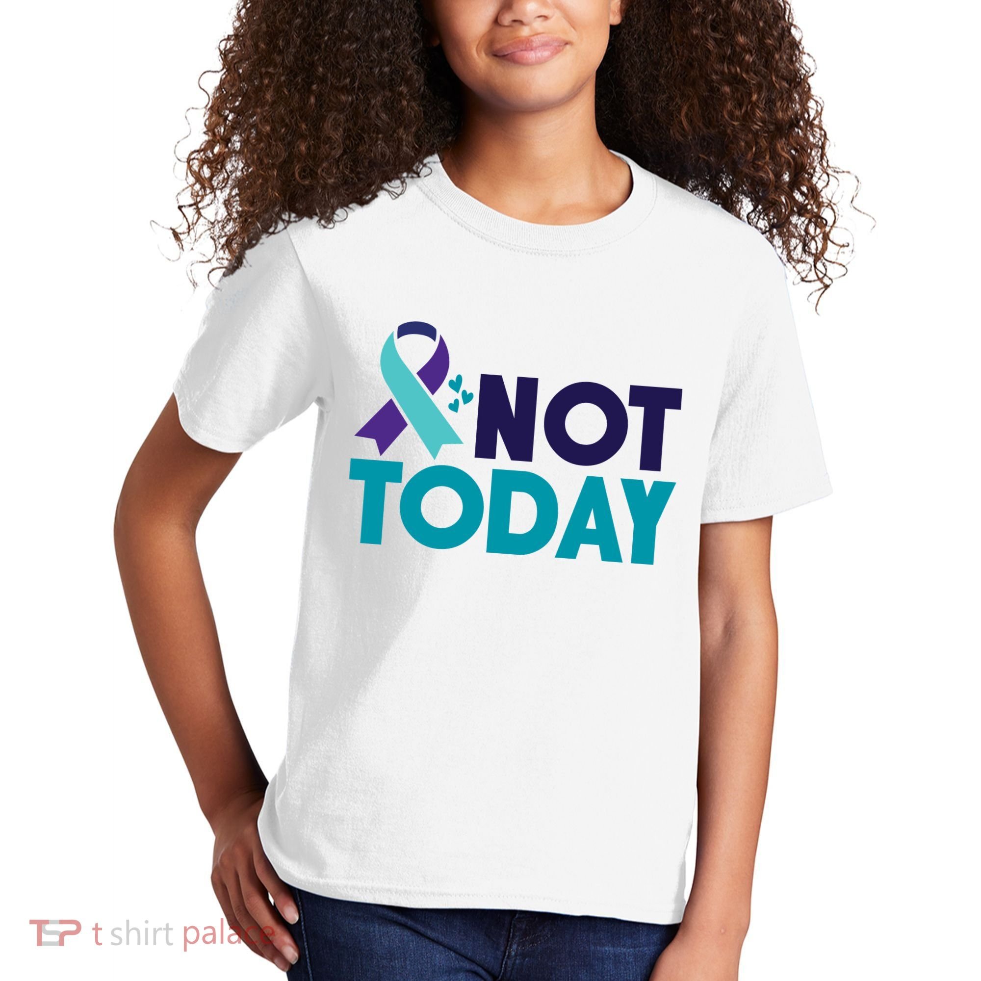 Not Today Suicide Prevention Ribbon Kids T-Shirt