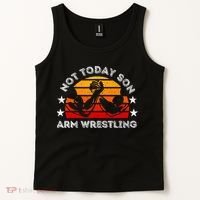 Not Today Son Arm Wrestling Game Father Valentines Day Tank Top thumb 2