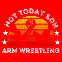 Not Today Son Arm Wrestling Game Father Valentines Day Santa Hat thumb 1