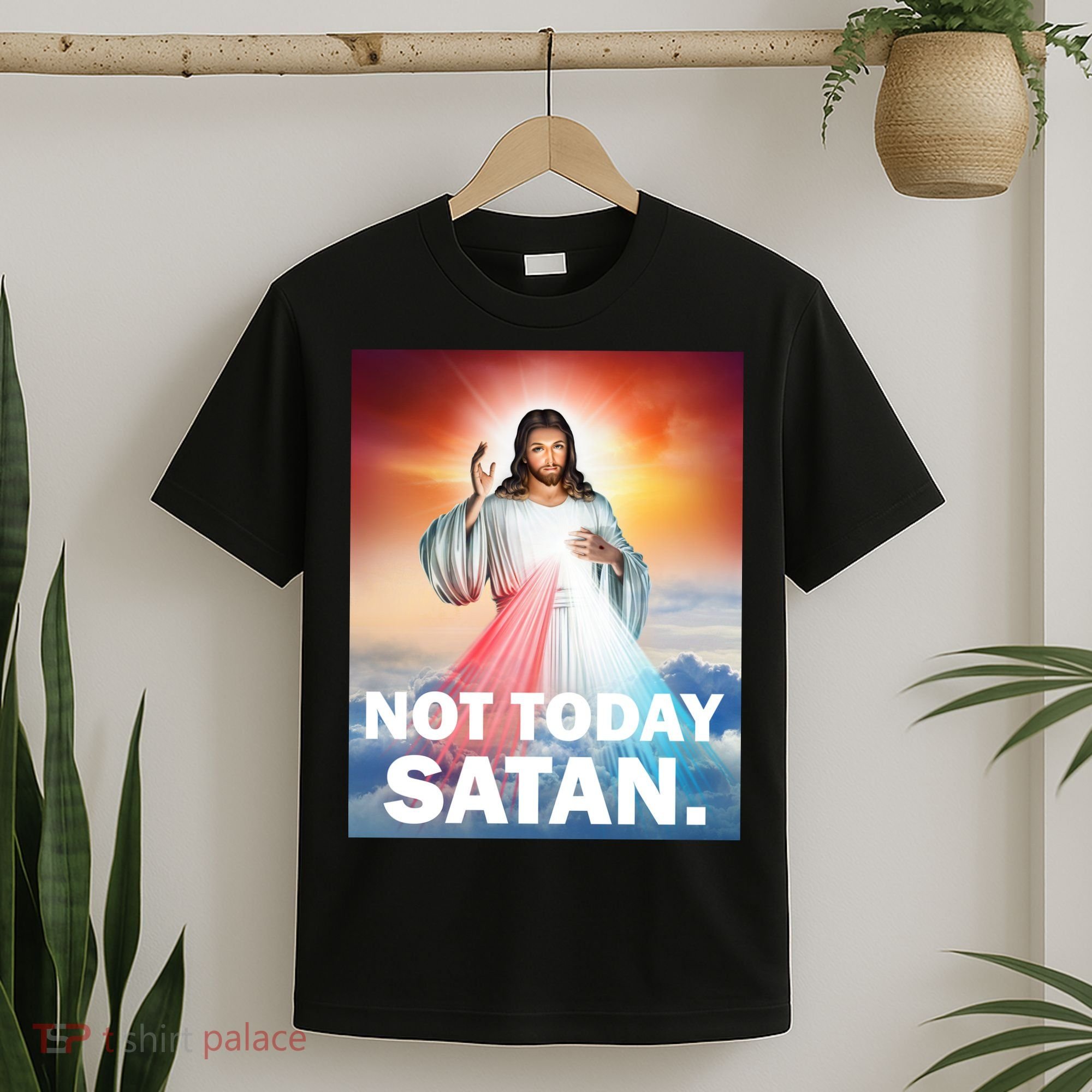 Not Today Satan Jesus Christ Christian Christianity Catholic T-Shirt