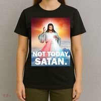 Not Today Satan Jesus Christ Christian Christianity Catholic T-Shirt thumb 4
