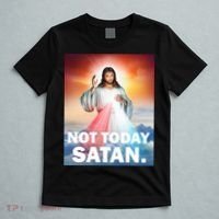 Not Today Satan Jesus Christ Christian Christianity Catholic T-Shirt thumb 5