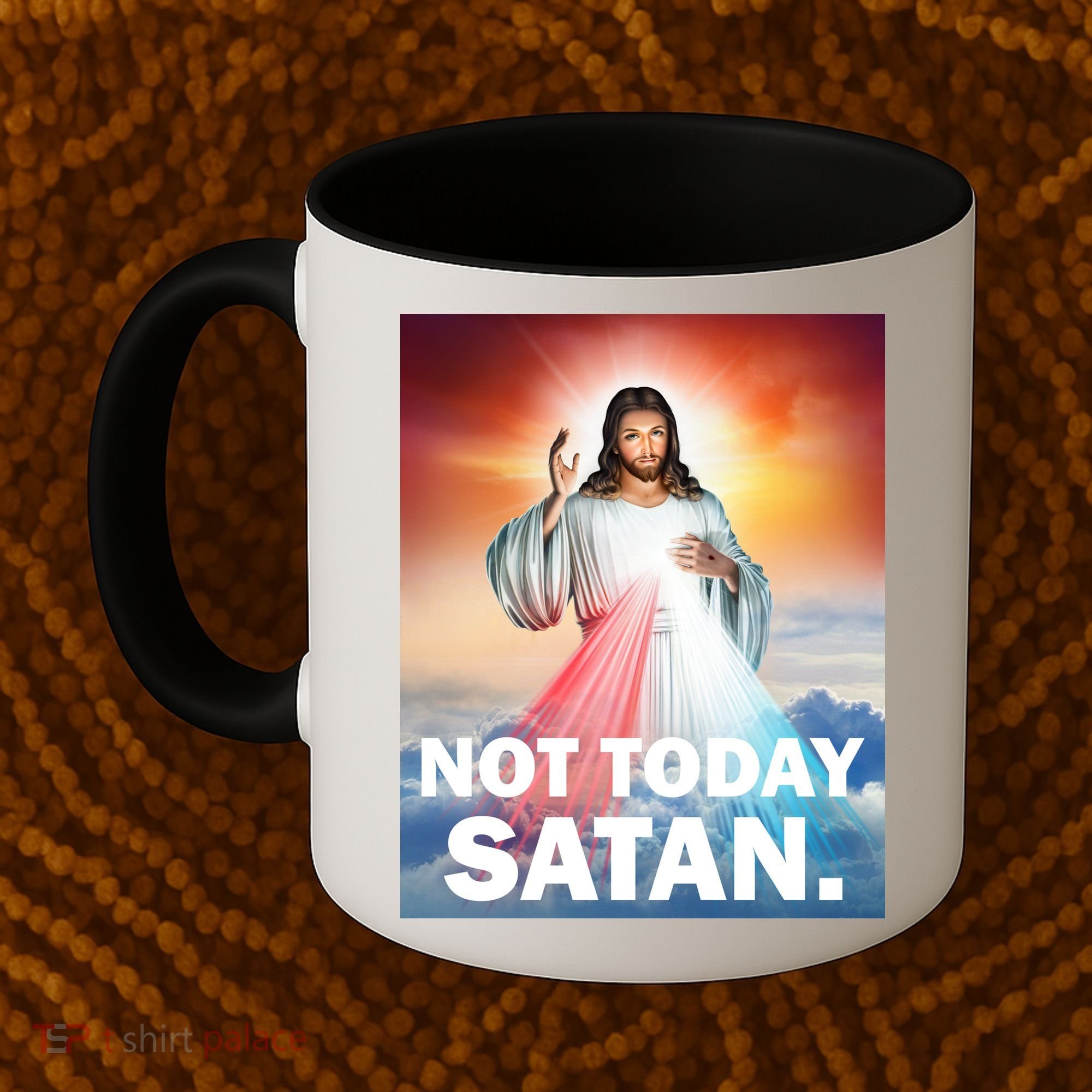 Not Today Satan Jesus Christ Christian Christianity Catholic Coffee Mug