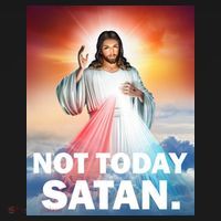Not Today Satan Jesus Christ Christian Christianity Catholic Kids Sweatshirt thumb 2