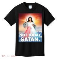 Not Today Satan Jesus Christ Christian Christianity Catholic Kids T-Shirt thumb 0