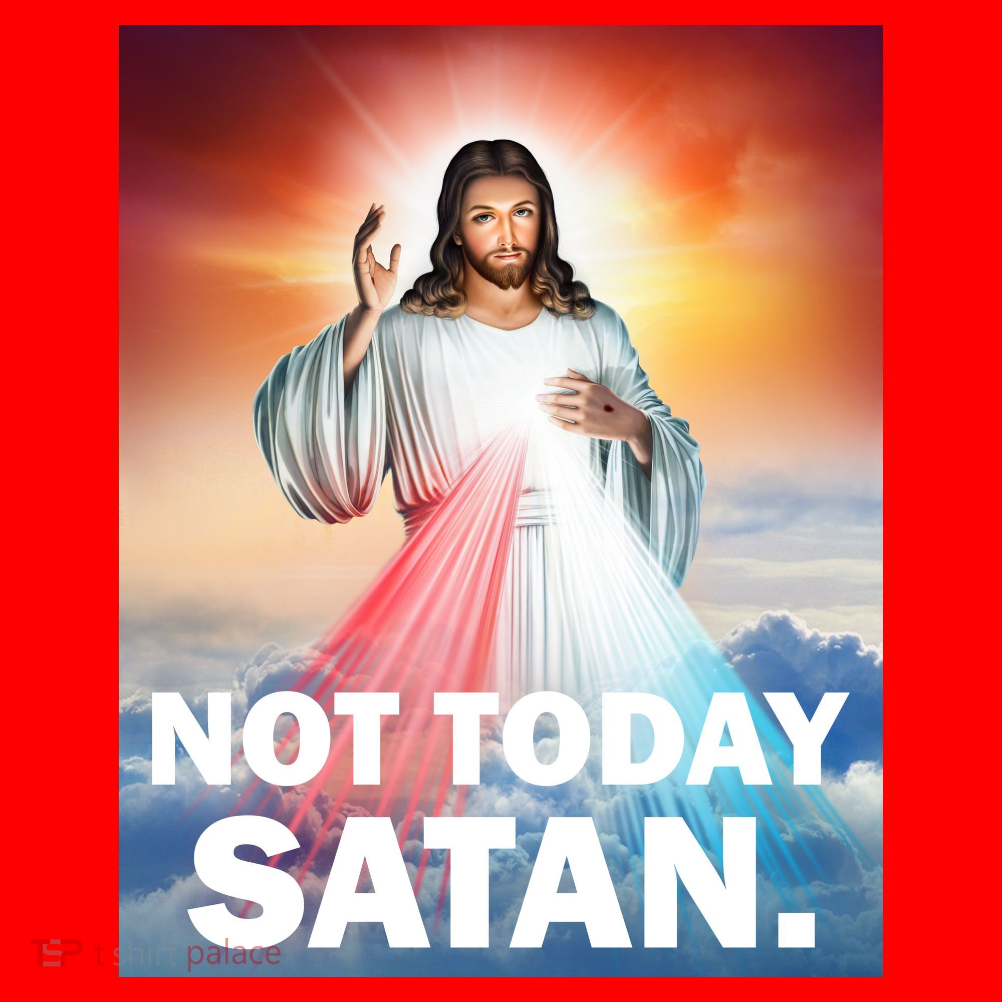 Not Today Satan Jesus Christ Christian Christianity Catholic Santa Hat