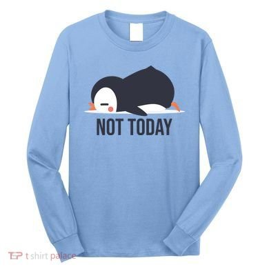 Not Today Seabird Funny Cute Long Sleeve Shirt
