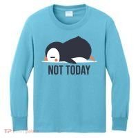 Not Today Seabird Funny Cute Kids Long Sleeve Shirt thumb 0