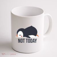 Not Today Seabird Funny Cute Coffee Mug thumb 1