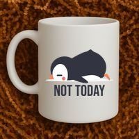 Not Today Seabird Funny Cute Coffee Mug thumb 2