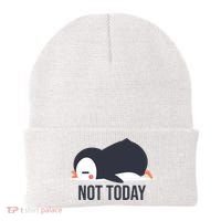 Not Today Seabird Funny Cute Beanie thumb 0