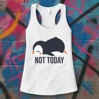 Not Today Seabird Funny Cute Women's Tank Top thumb 3