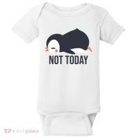 Not Today Seabird Funny Cute Baby Bodysuit thumb 0