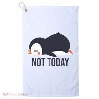 Not Today Seabird Funny Cute Golf Towel thumb 0