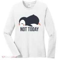 Not Today Seabird Funny Cute Women's Long Sleeve Shirt thumb 0